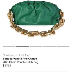 BOTTEGA VENETA
The Chain Pouch Bag green and gold